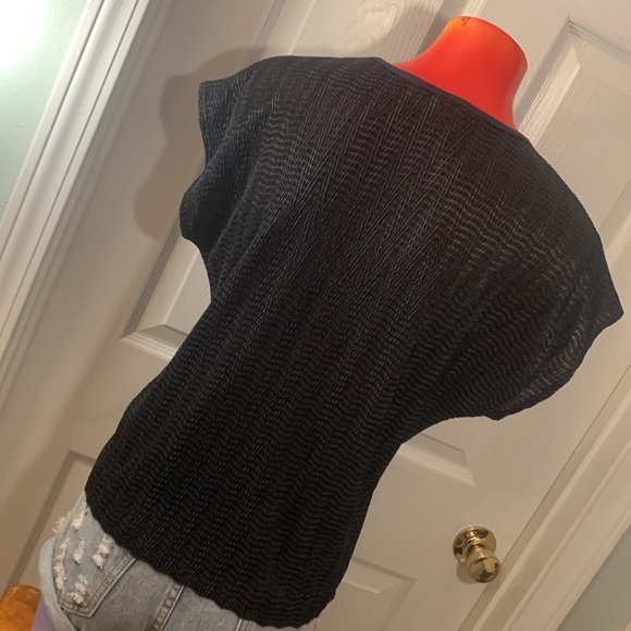 VINTAGE TANJAY Petites Black Top - Picture 4 of 12